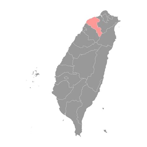 Premium Vector | Taoyuan map special municipality of the Republic of ...