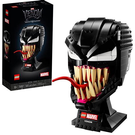 LEGO Marvel Spider-Man Venom Mask Set 76187 Collectible Set - Model Kit for Adults to Build ...