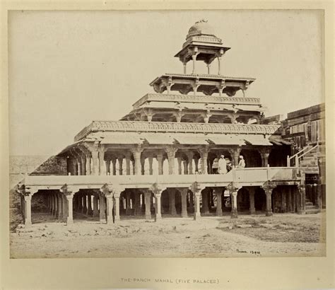 The Panch Mahal, Fatehpur Sikri, Uttar Pradesh - 1860's - Old Indian Photos