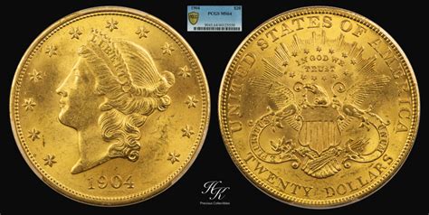 HK Precious Collectibles - 20 Dollars 1904 gold "Liberty" PCGS MS64 USA