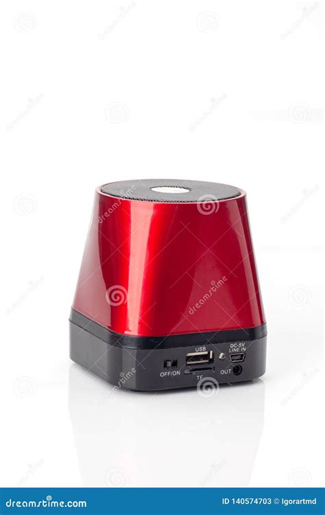 Red wireless speaker stock image. Image of portable - 140574703