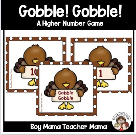 Gobble! Gobble! A Thanksgiving Higher Number Math Game | Made By Teachers