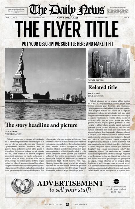 2x1 Page Newspaper Template Indesign Graphic by ted - Creative Fabrica