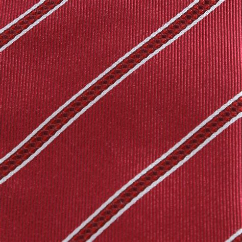 Power Play - Red Zipper Tie with Red and White Stripes | MyNiceTie