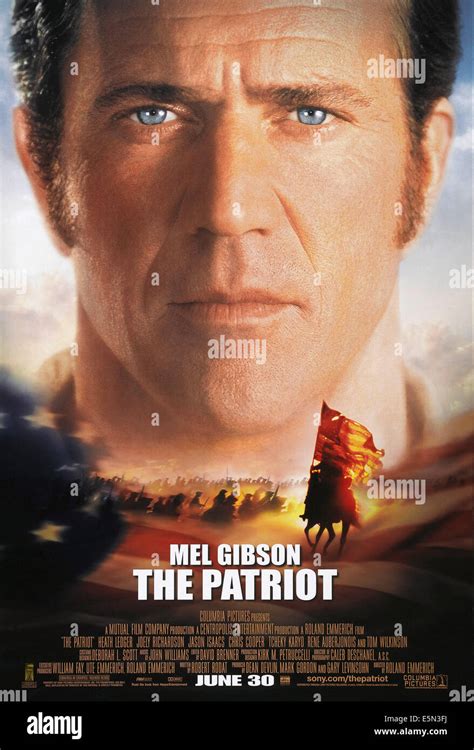 THE PATRIOT, US advance poster art, Mel Gibson, 2000, ©Sony Pictures ...