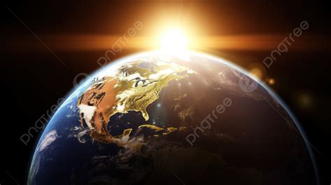 Animated Nasa Earth With Sun Rays Background, Picture Of The Earth And ...