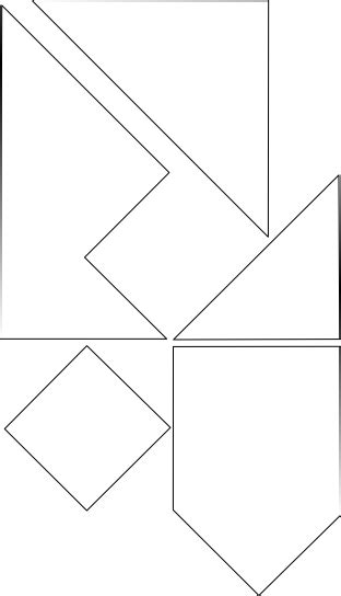 Five Piece Square Puzzle with hints and solution