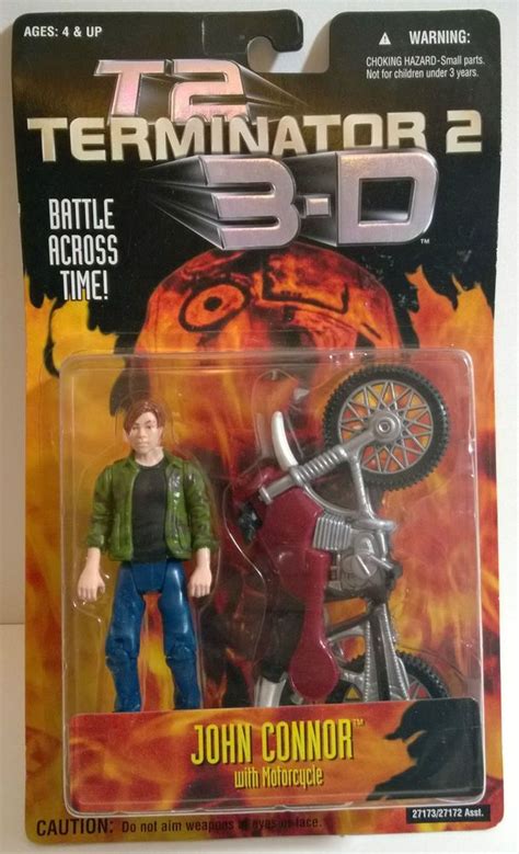 John Connor action figure motorcycle 1997 Terminator 2 3D BAT Kenner ...