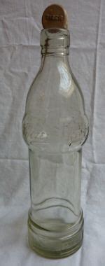 Priory Antiques | Tizer Clear Glass Bottle with Original Ceramic Stopper