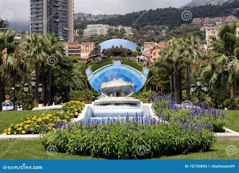 Monaco gardens stock image. Image of famous, monaco, hotel - 70759893