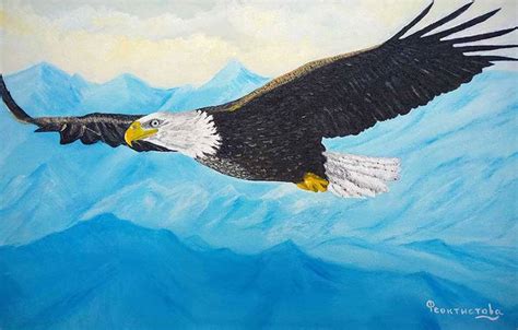 Eagle Flying Painting