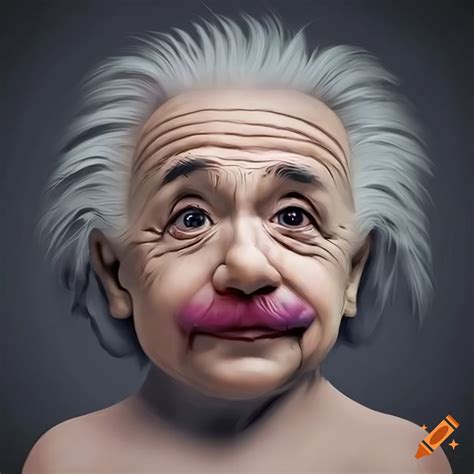 Digital artwork of a combined face of einstein and tesla