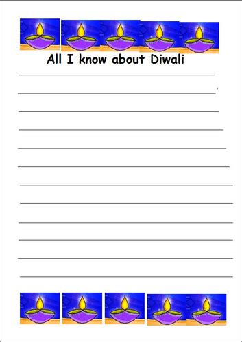 Diwali writing sheet and key questions | Teaching Resources