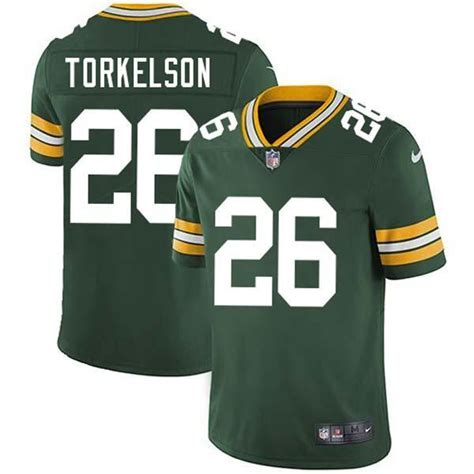 Eric Torkelson Packers Jersey Custom Sewn-on Patches Mens Womens Youth ...