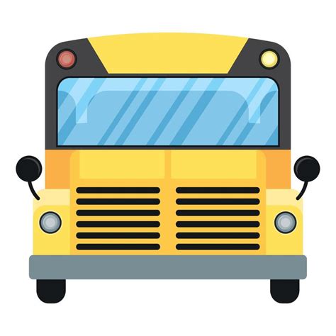 school bus front view 10850001 Vector Art at Vecteezy