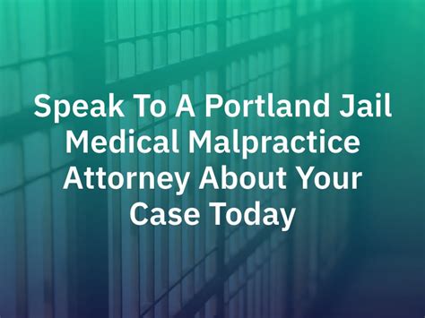 Portland Jail Medical Malpractice Lawyer