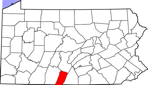 Image: Map of Pennsylvania highlighting Fulton County