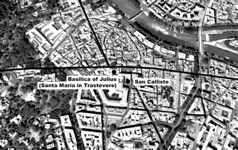 Trastevere churches zoomed in with ancient roads marked. Base map from... | Download Scientific ...