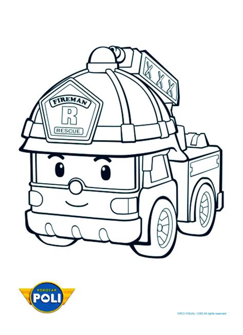 Robocar Poli coloring pages for kids - Robocar Poli Kids Coloring Pages