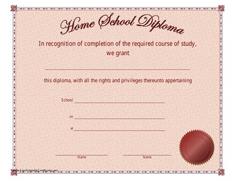 Free Printable Homeschool Diplomas - Free Printable Templates