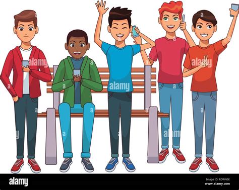 group of friends cartoon Stock Vector Image & Art - Alamy