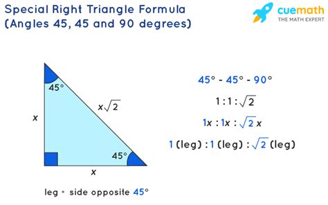 Special Right Triangle Formulas - Learn Formulas Related to Special Right Triangles