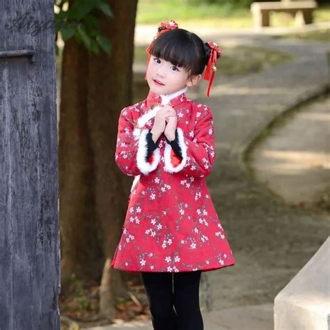 Long Sleeve Chinese New Year Costume For Kids Cheongsam Baby Elegant Clothes Traditional Qipao ...