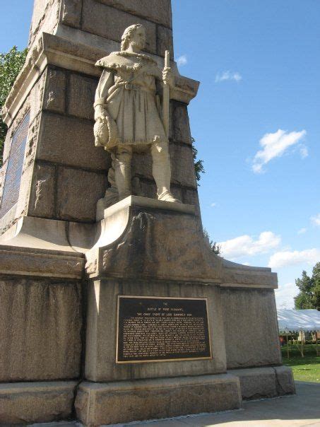 Battle monument at Tu Ende Wei Park in Point Pleasant WV where Chief Cornstalk is also buried ...