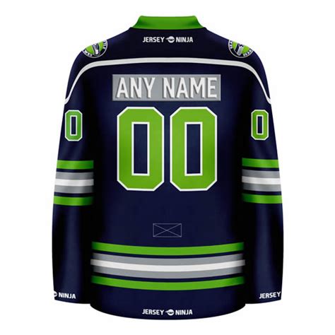 Jersey Ninja - Seattle Seahawks Blue Hockey Jersey