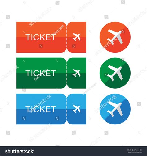 Plane Ticket Vector Illustration Stock Vector (Royalty Free) 673889461 ...