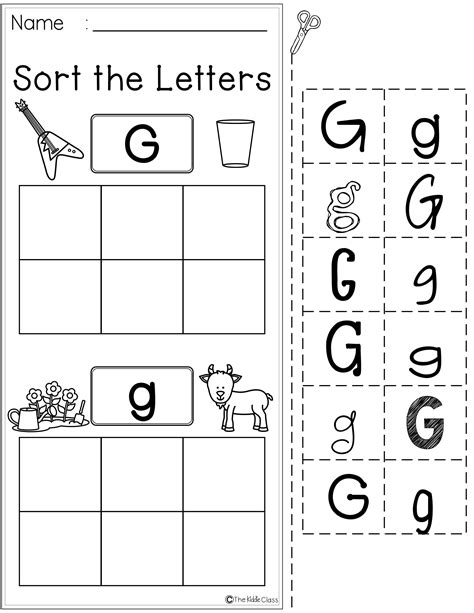 Teach child how to read: Kindergarten Phonics Worksheets Letter G