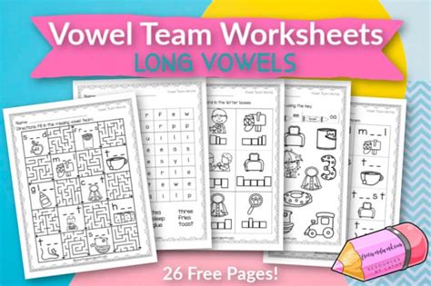 Free Vowel Team Worksheets