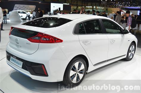 Hyundai Ioniq Plug-in rear three quarters at Geneva Motor Show 2016