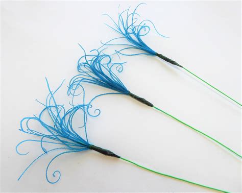 Peacock Herl Feather Herl 3 stems floral picks for crafts | Etsy