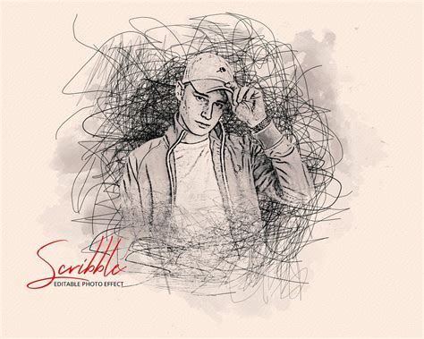 Scribble Photo Effect Art - Design Cuts