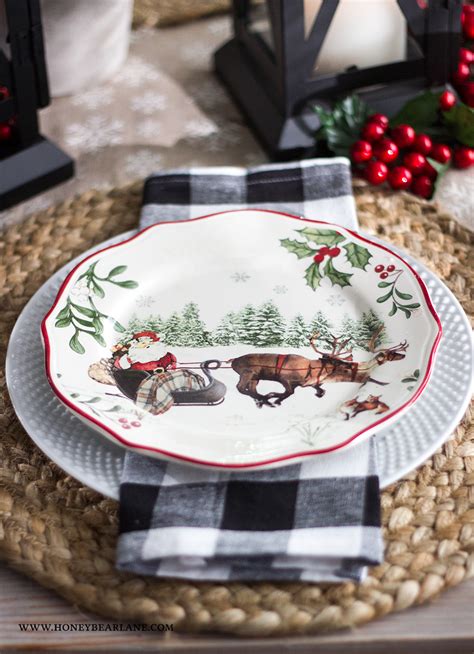 Vintage Christmas Table Setting - Honeybear Lane