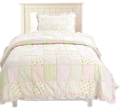 Pink Fairy 100%Cotton Twin-Size Quilt Set - Farmhouse - Kids Blankets & Quilts - by Cozy Line ...