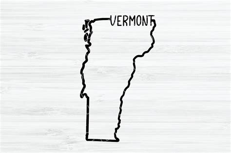 Vermont Outline SVG. Vermont Svg. Vermont Vector File. Vermont State ...