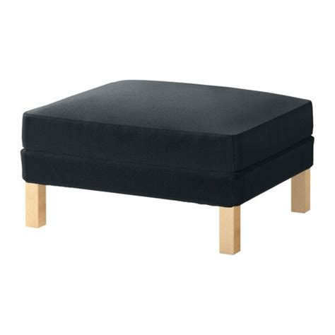 KARLSTAD Footstool cover - Korndal dark gray - IKEA