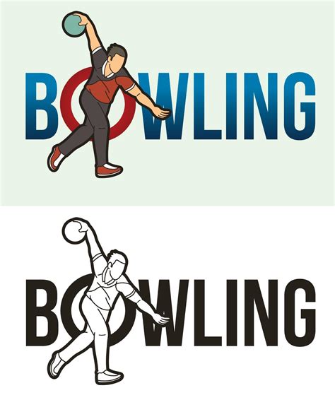 Bowling Font With Sport Players 3442843 Vector Art at Vecteezy