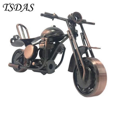 Aliexpress.com : Buy Handmade Metal Motorcycle Model With Brown & Black ...