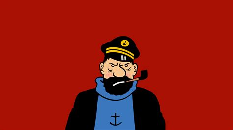 Captain Archibald Haddock, Herge, Sailors, Tintin, Drawing, Comics, Red Wallpapers HD / Desktop ...