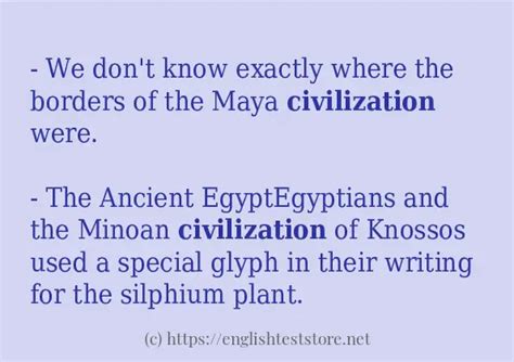 "civilization" some example sentences - EnglishTestStore Blog