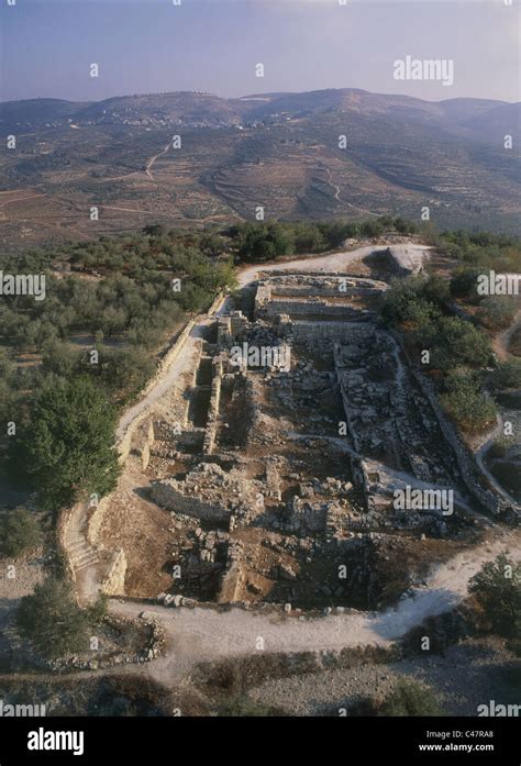 Aerial view of biblical Samaria Stock Photo - Alamy