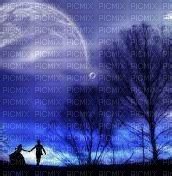 blue fantasy background, background , wallpaper , blue , fantasy , moon , tree , trees , couple ...