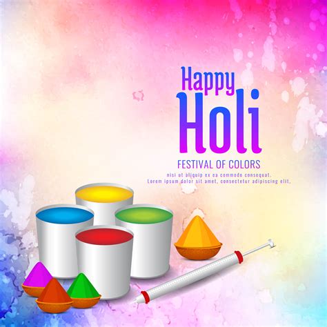 Beautiful Happy Holi celebration background design 343887 Vector Art at ...