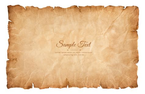 old parchment paper sheet vintage aged or texture isolated on white ...