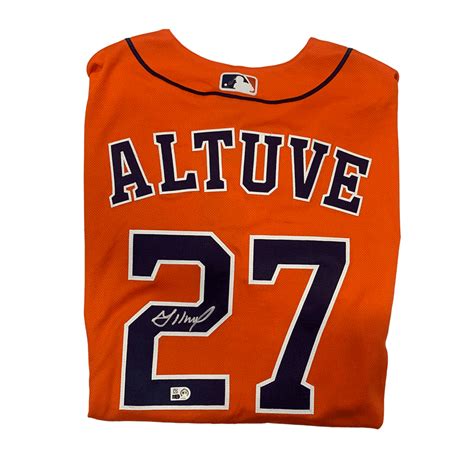 Jose Altuve Autographed Orange Authentic Astros Jersey