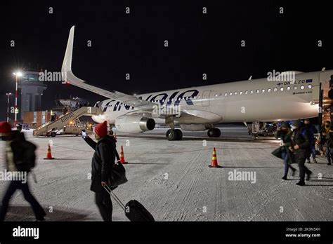 Arriving at Ivalo Airport, Finnish Lapland Stock Photo - Alamy