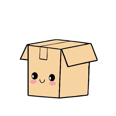 Cute Kawaii Box 16776279 Vector Art at Vecteezy